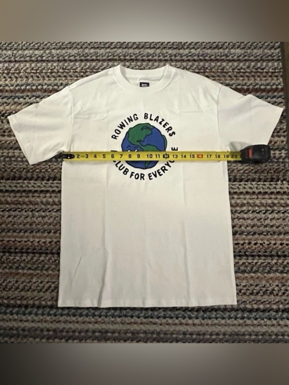 Rowing Blazers x Target White Tee with Green and Blue Earth Graphic